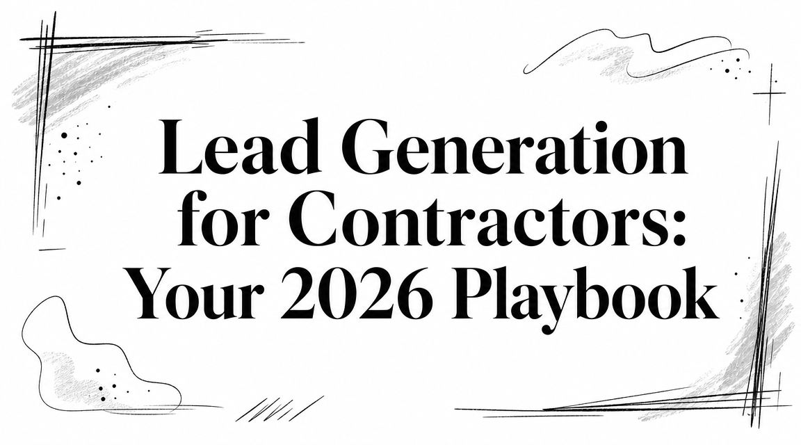 Lead Generation for Contractors: Your 2026 Playbook