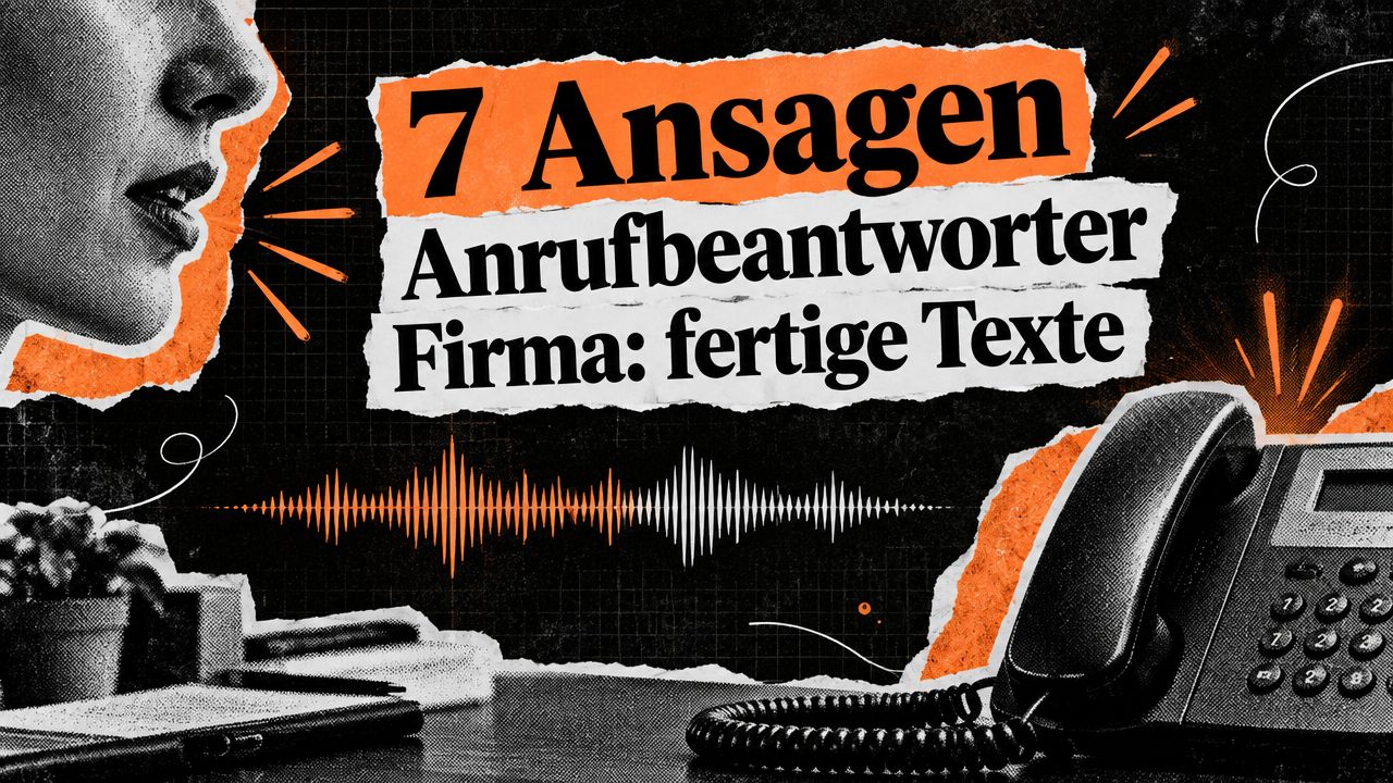 7 Ansagen Anrufbeantworter Firma: fertige Texte