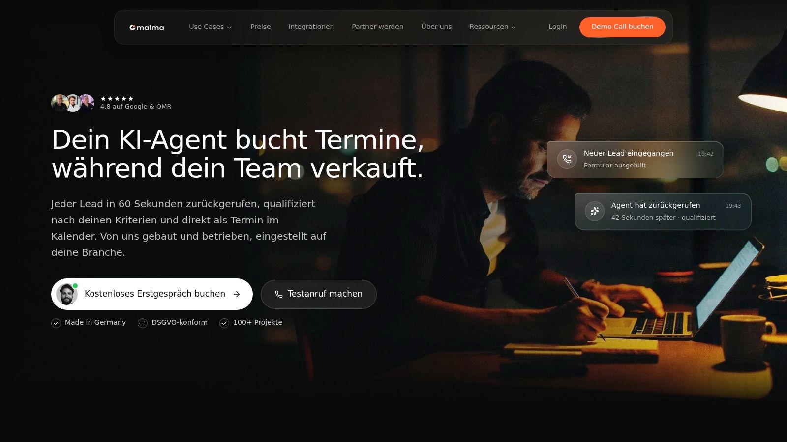Screenshot from https://malma.ai