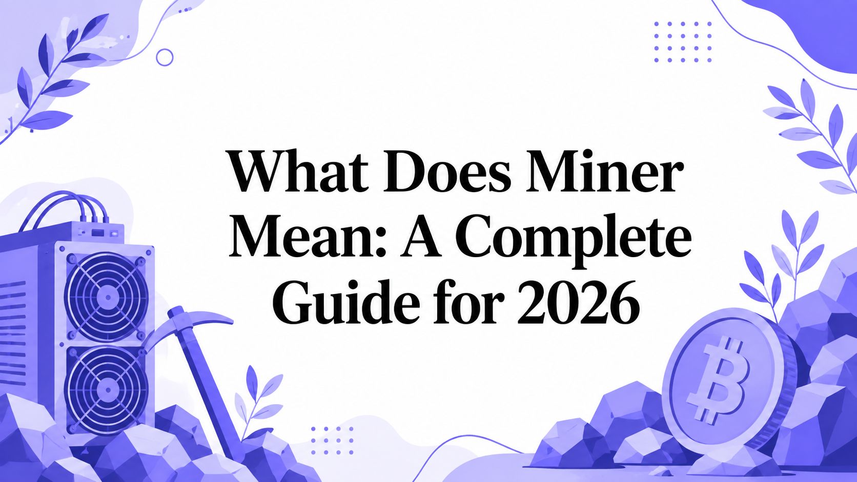 What Does Miner Mean: A Complete Guide for 2026