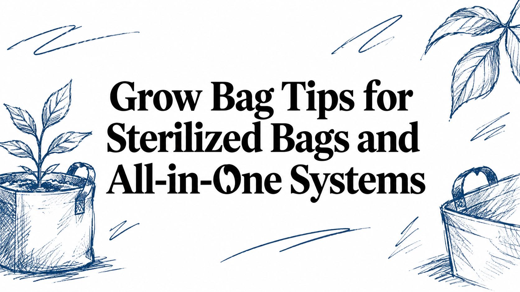 Grow Bag Tips for Sterilized Bags and All-in-One Systems