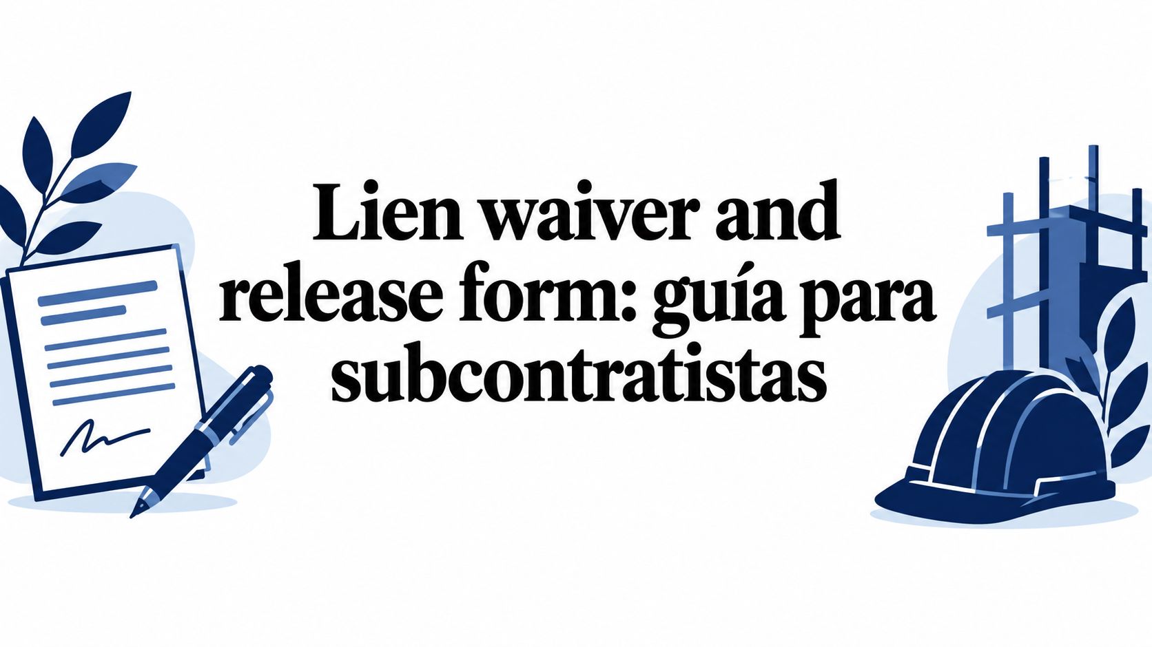 Lien waiver and release form: guía para subcontratistas