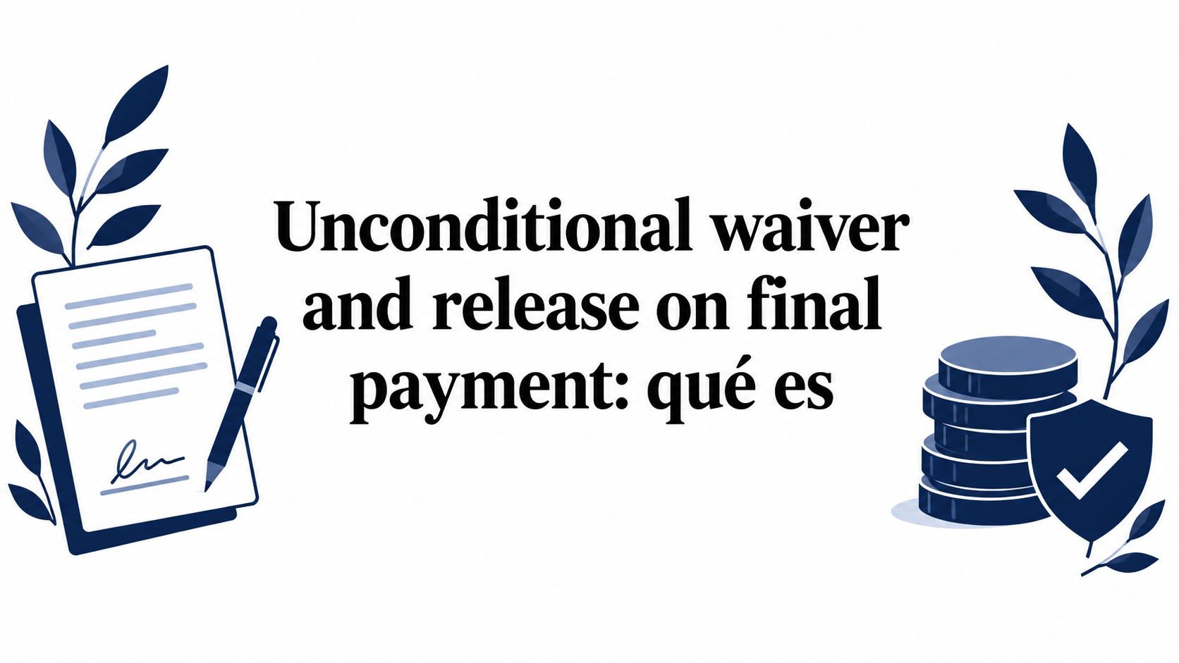 Unconditional waiver and release on final payment: qué es
