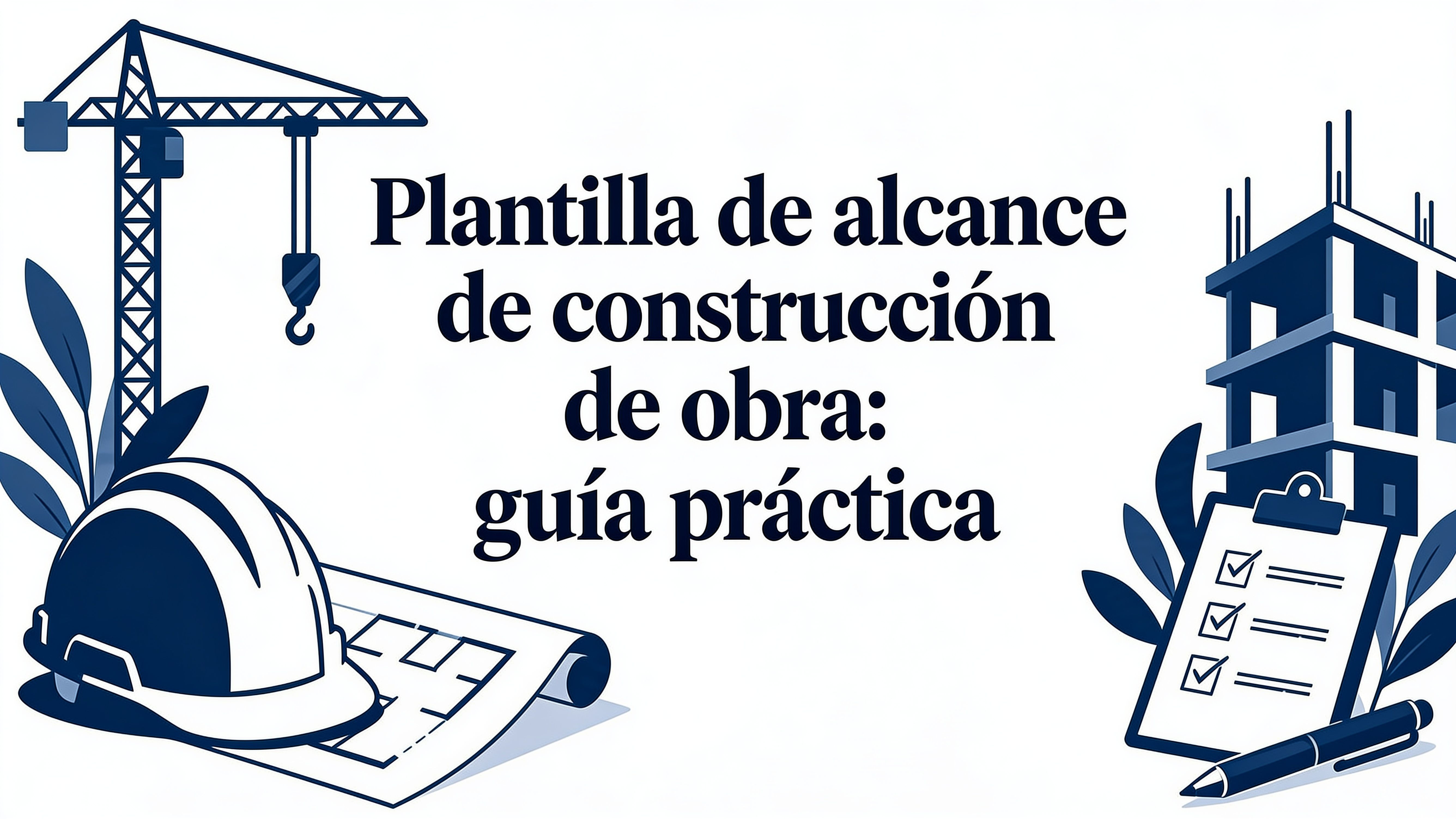 Construction scope of work template: guía práctica