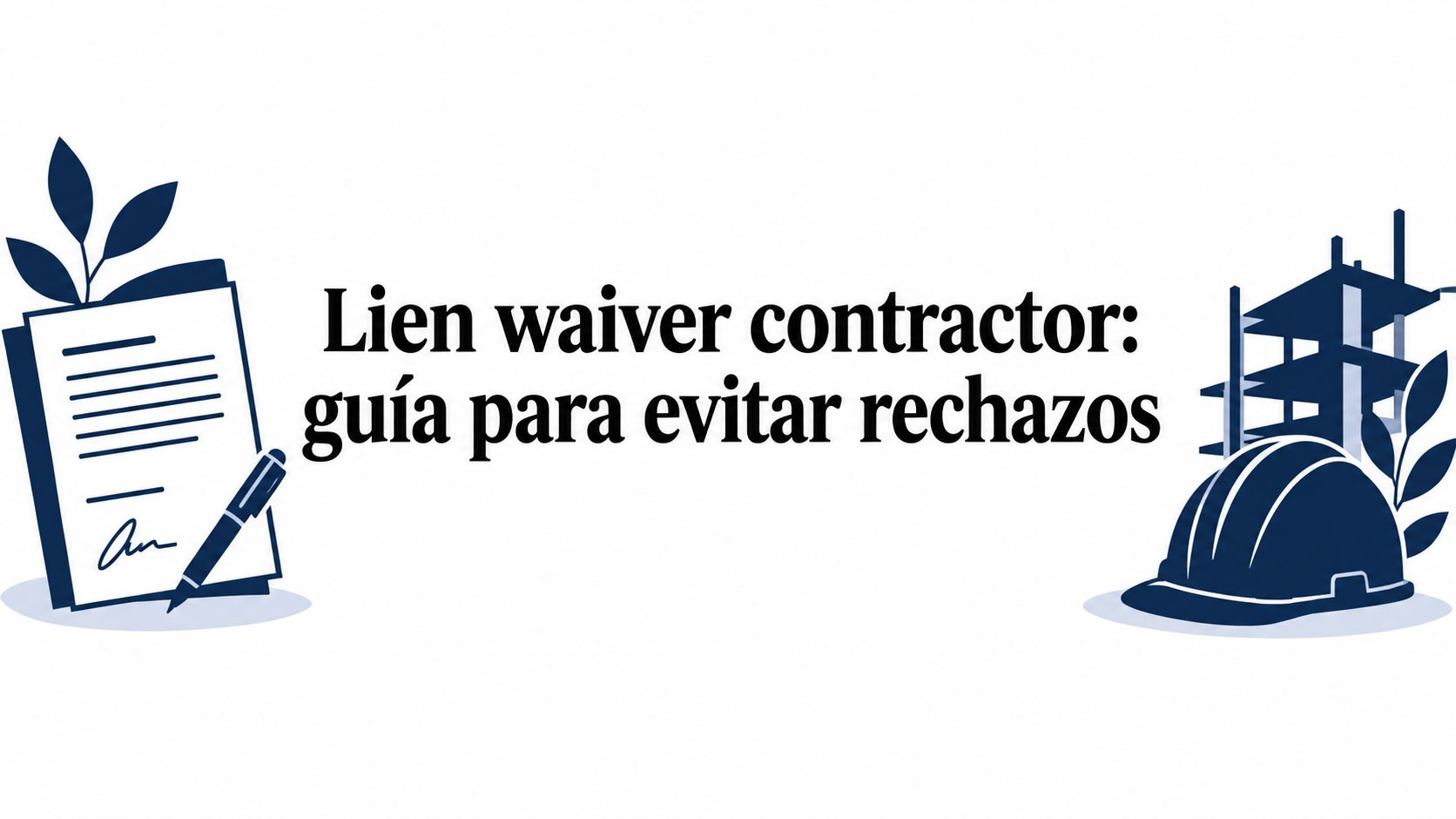 Lien waiver contractor: guía para evitar rechazos