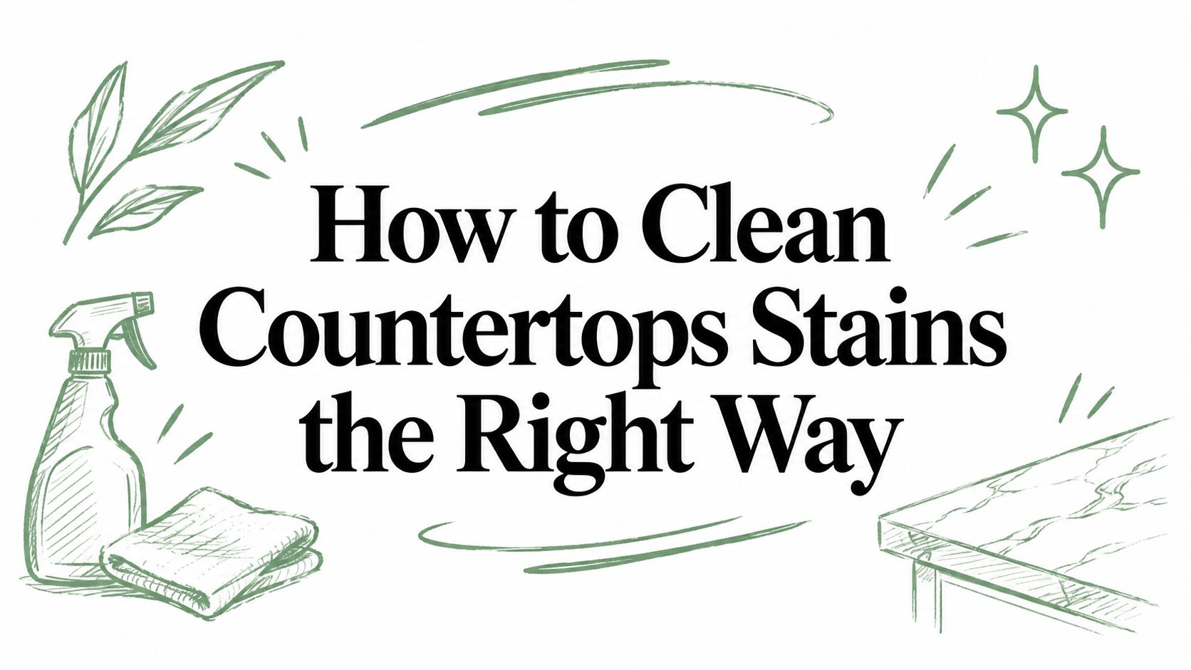 How to Clean Countertops Stains the Right Way