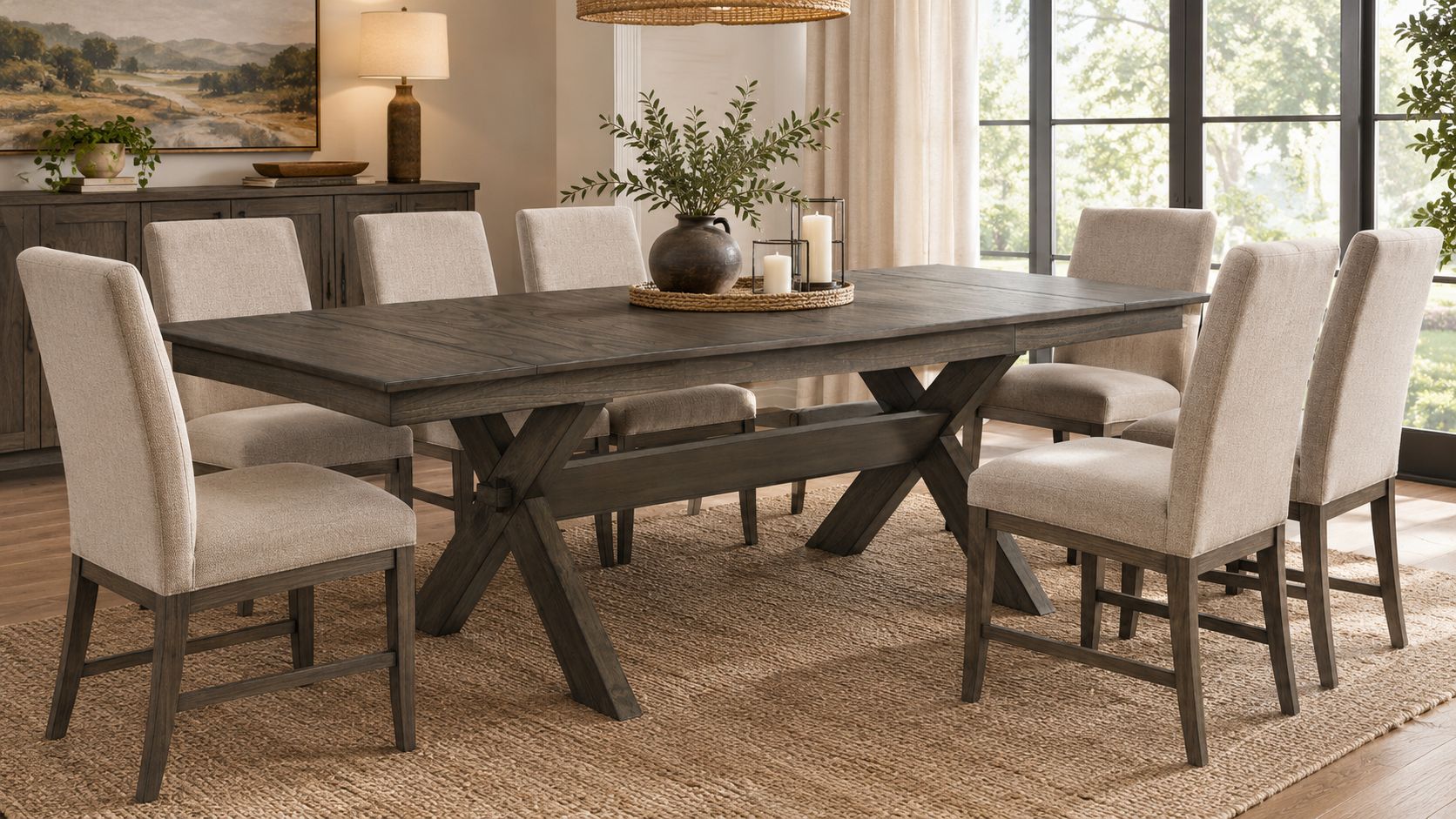 Gulliver - Dining Table Top & Base - Dark Brown