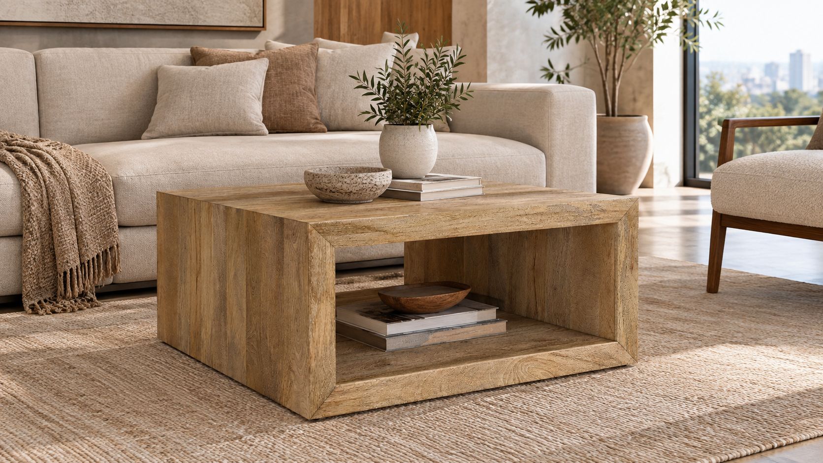 Mesa - Square Coffee Table - Natural