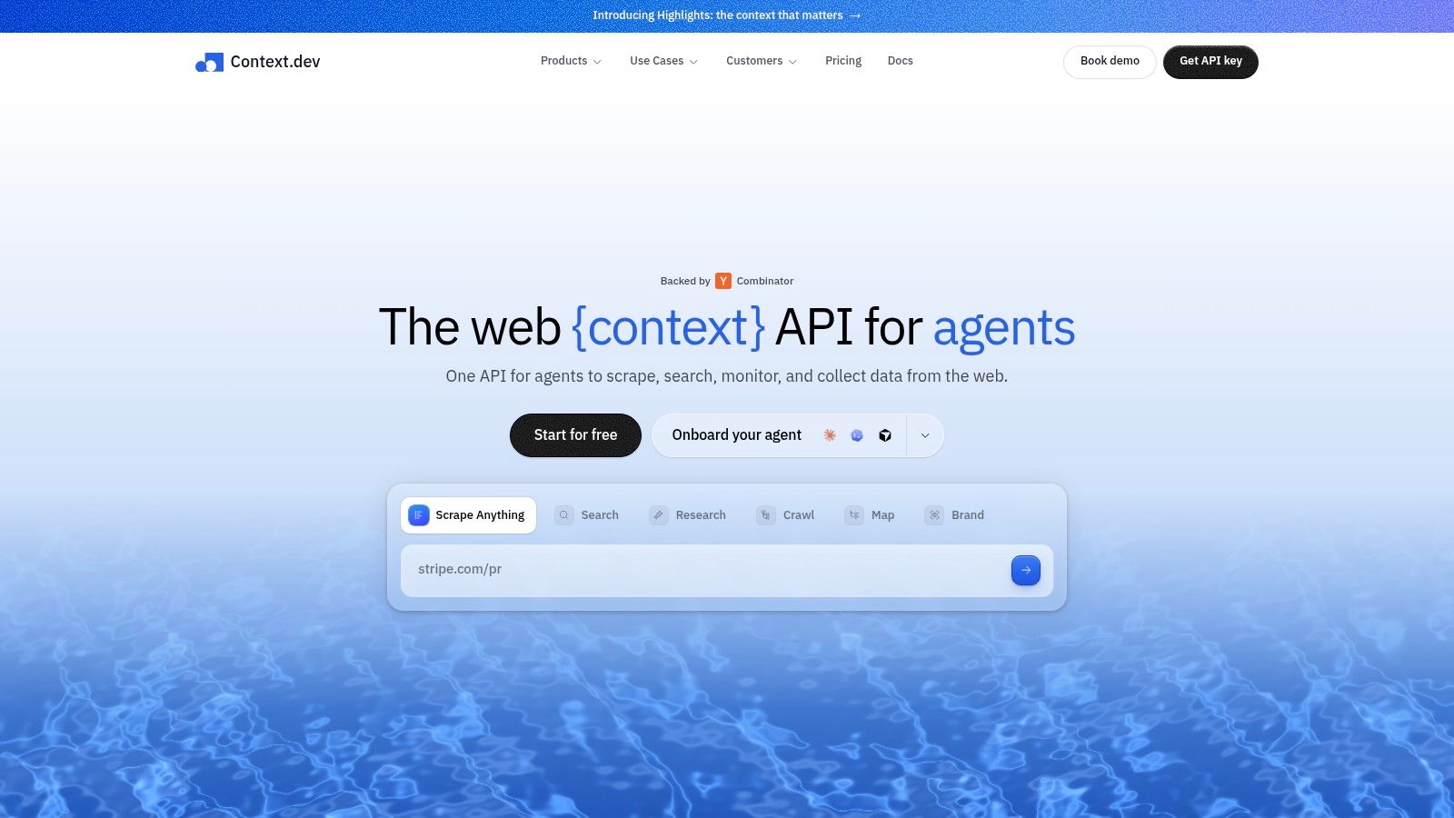 Screenshot from https://www.context.dev