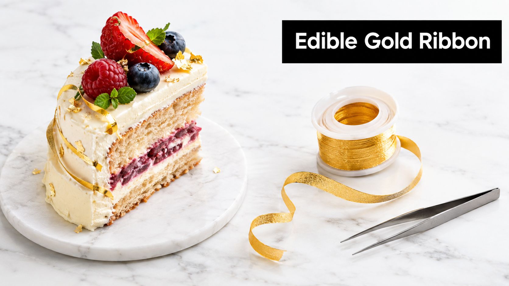 Edible Gold Ribbon: Styling Desserts and Gifts
