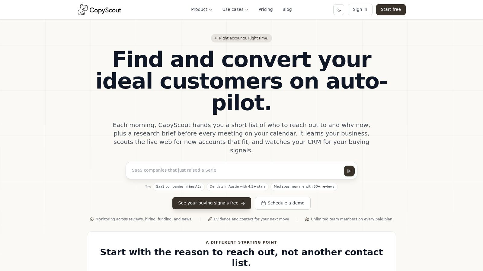 Screenshot from https://www.capyscout.com