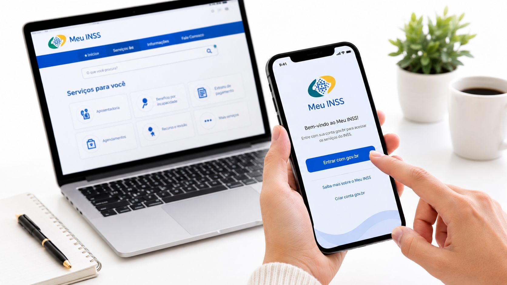 Screenshot from https://meu.inss.gov.br/#/login