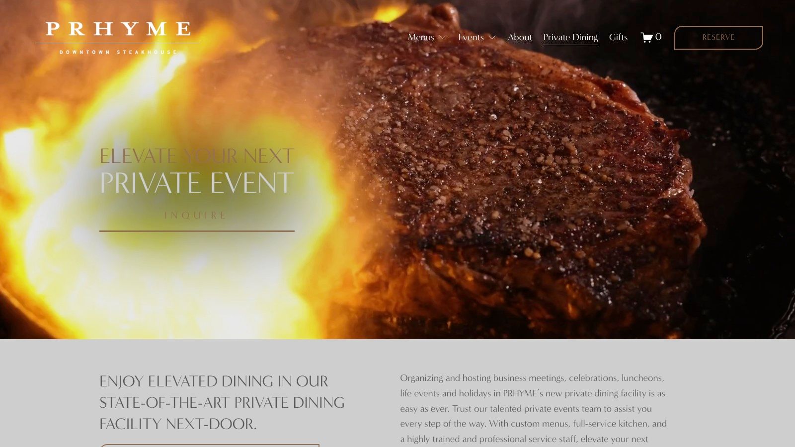 PRHYME Downtown Steakhouse