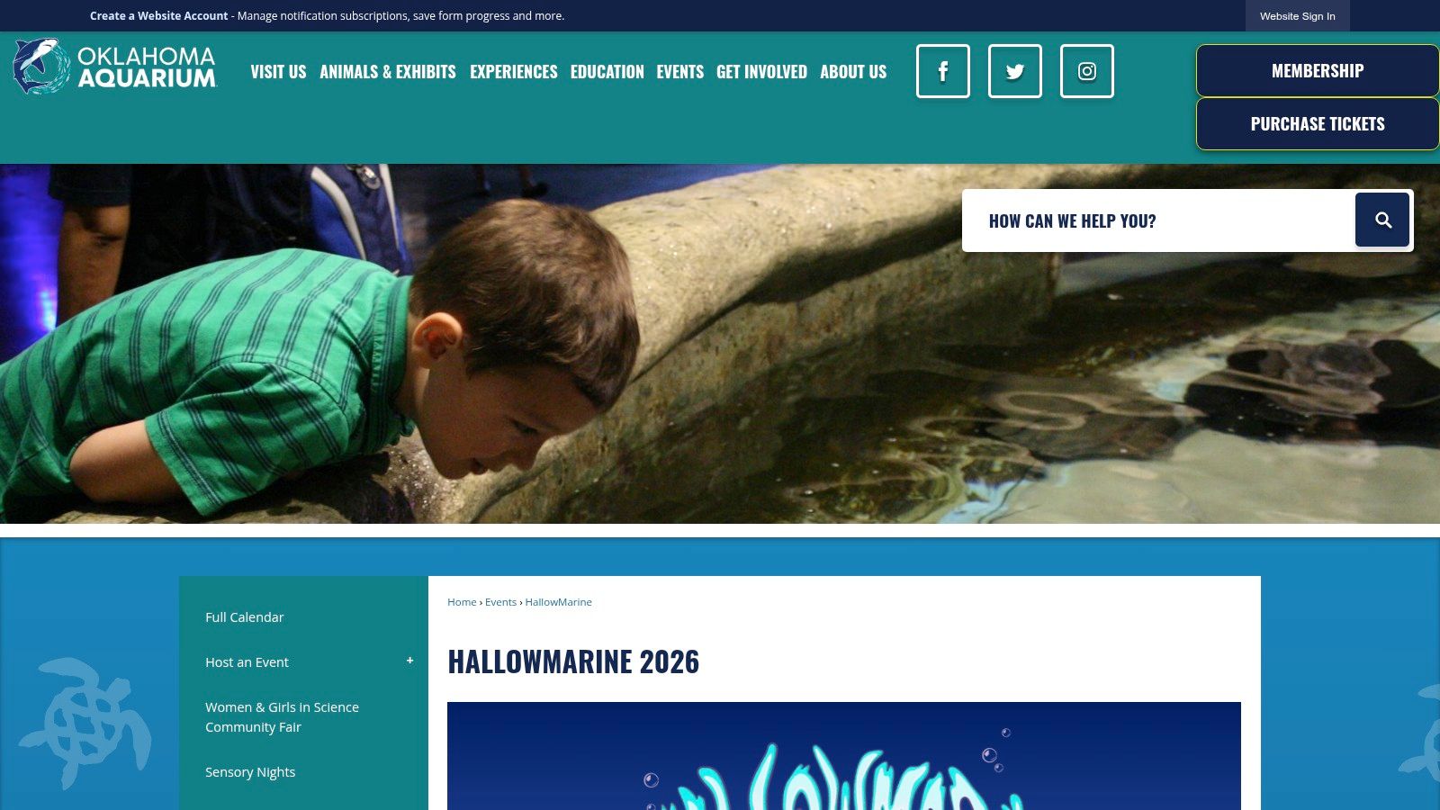 HallowMarine After Dark, Oklahoma Aquarium