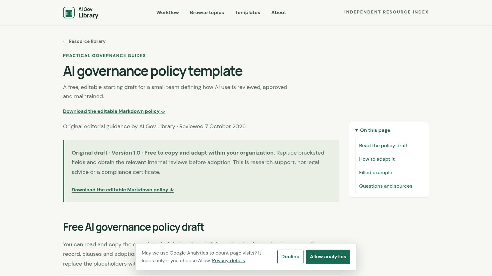 TimeNet Law Sample AI Usage Policy