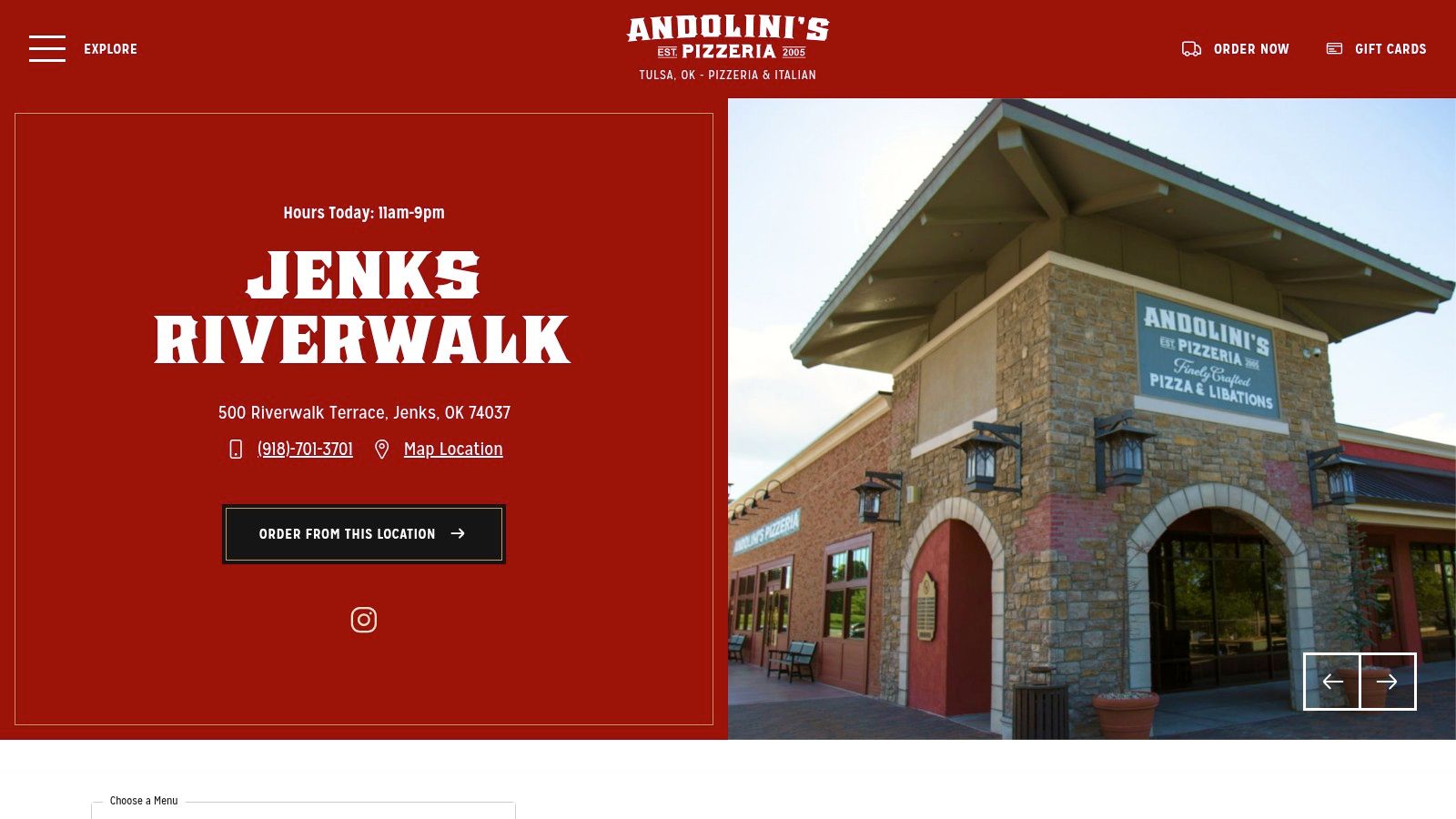 Andolini's Pizzeria, Jenks Riverwalk
