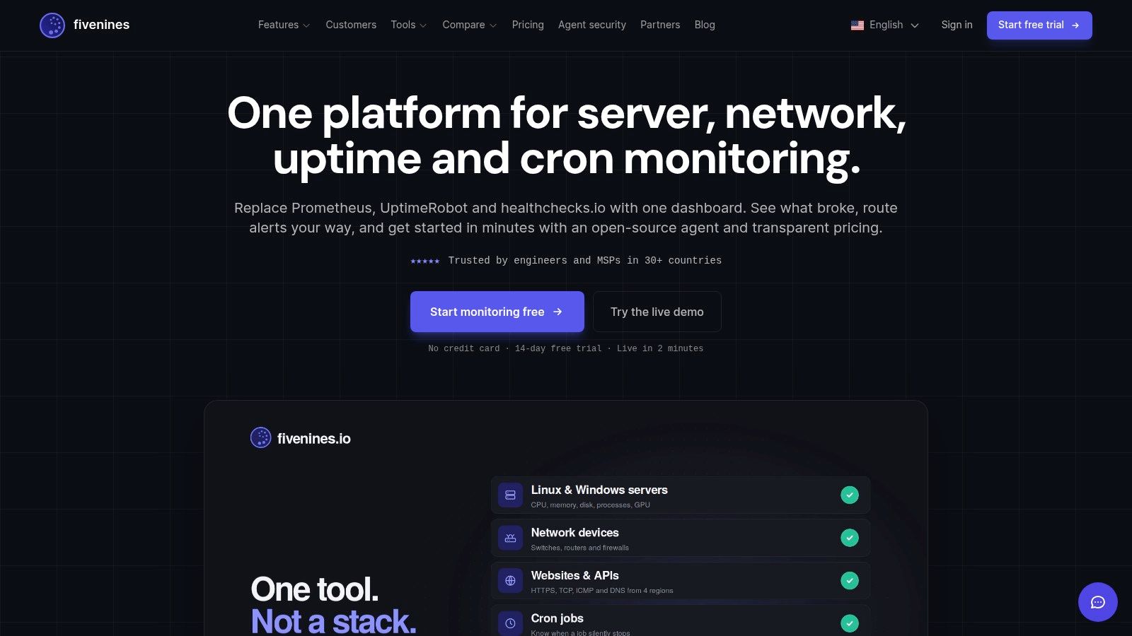 Screenshot from https://fivenines.io