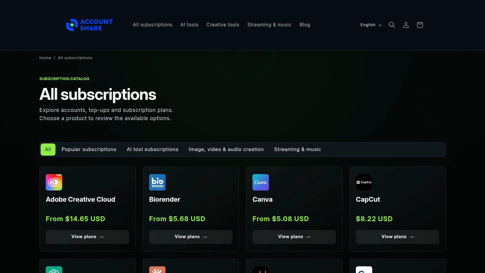 Screenshot from https://accountshare.ai