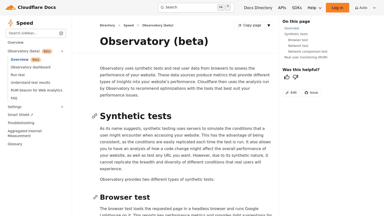 Cloudflare Observatory