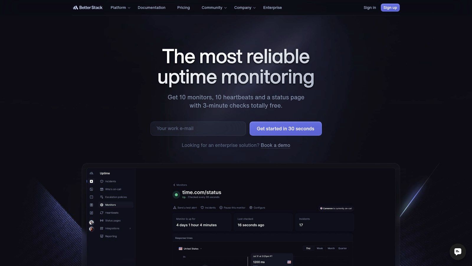 Better Stack Uptime (formerly Better Uptime)