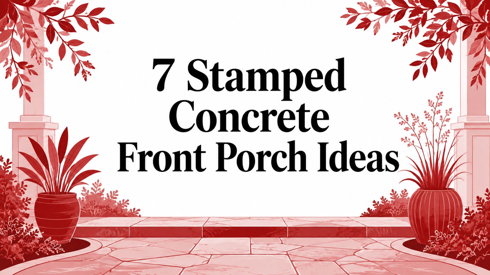 7 Stamped Concrete Front Porch Ideas