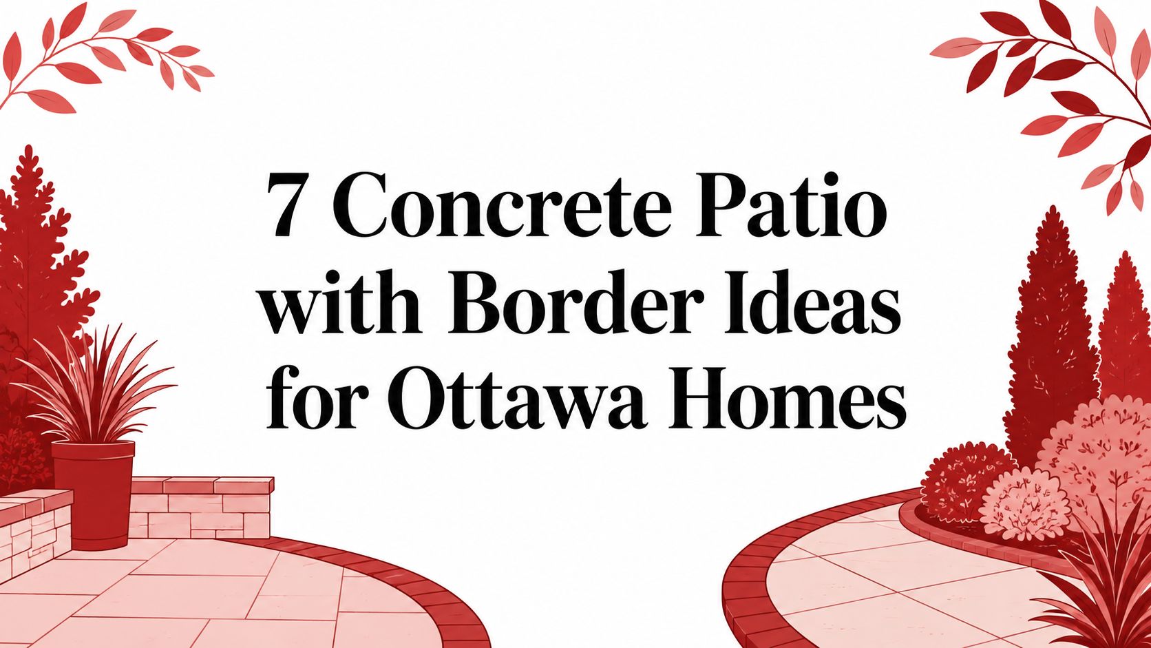 7 Concrete Patio with Border Ideas for Ottawa Homes