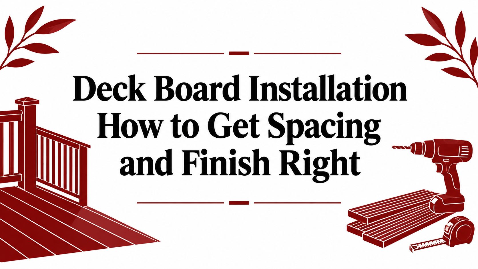 Deck Board Installation How to Get Spacing and Finish Right