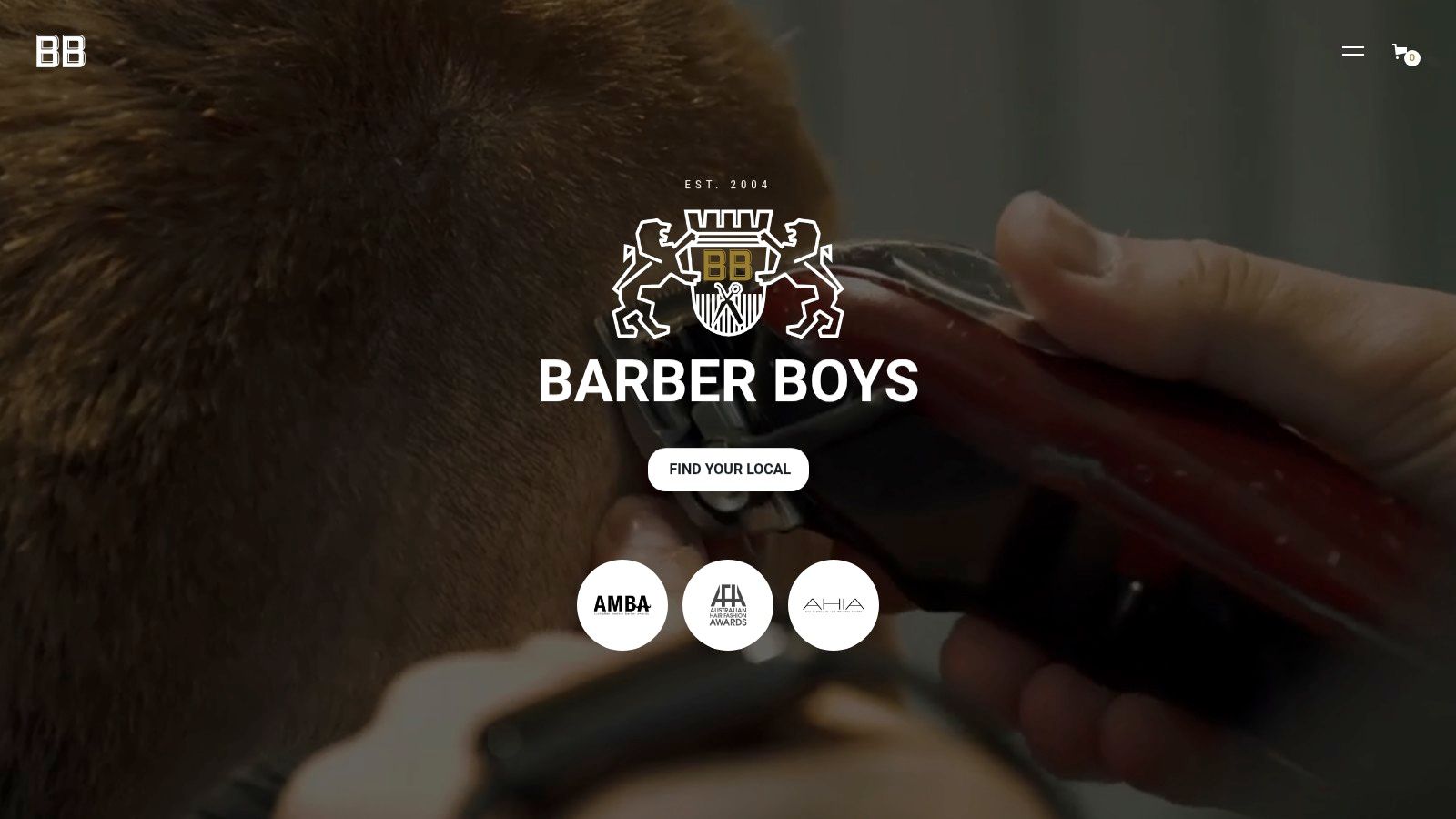 A Barber Boys shop front, showcasing its classic branding and welcoming entrance.