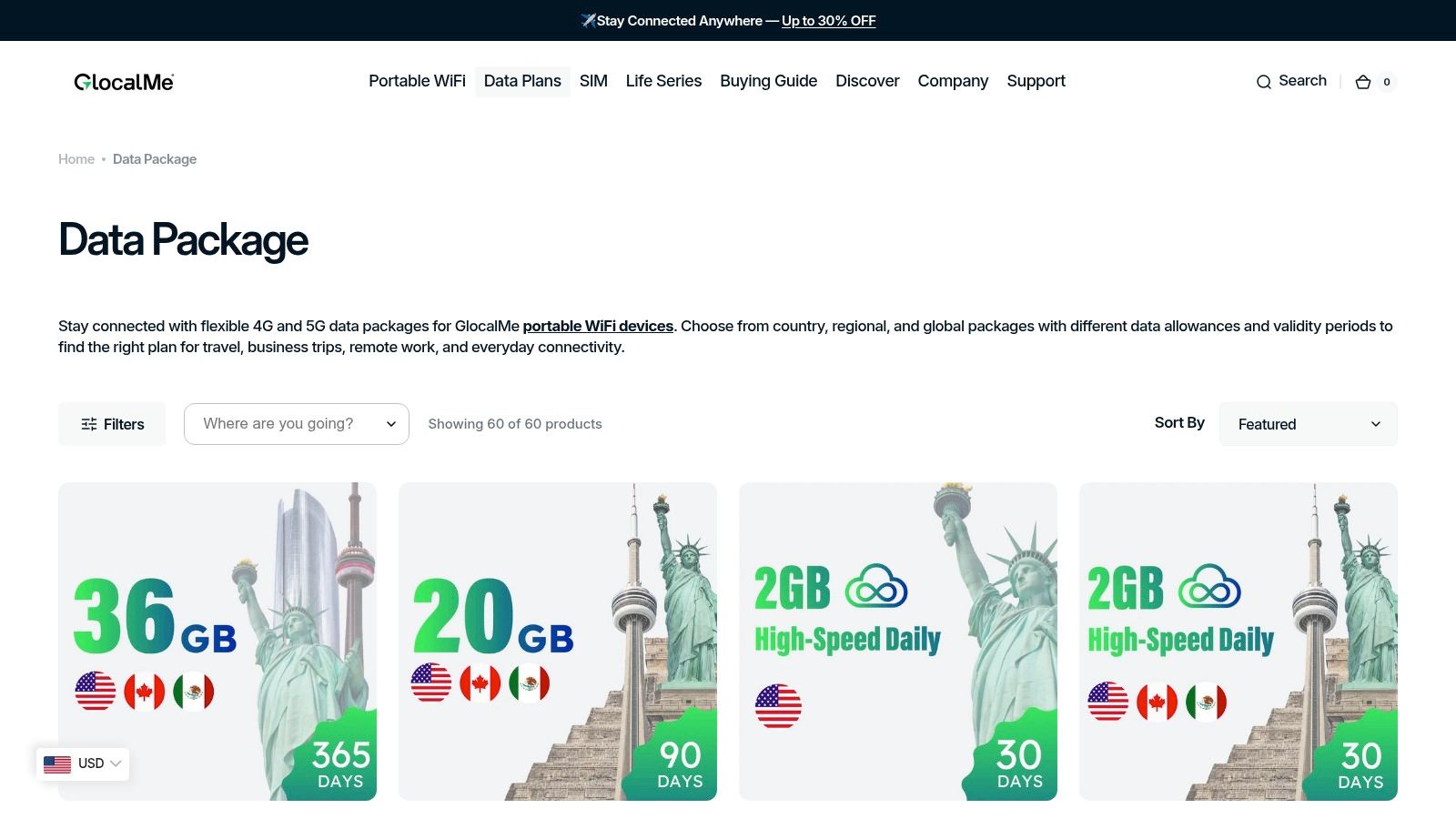 GlocalMe (CloudSIM Global/US Portable Wi-Fi)