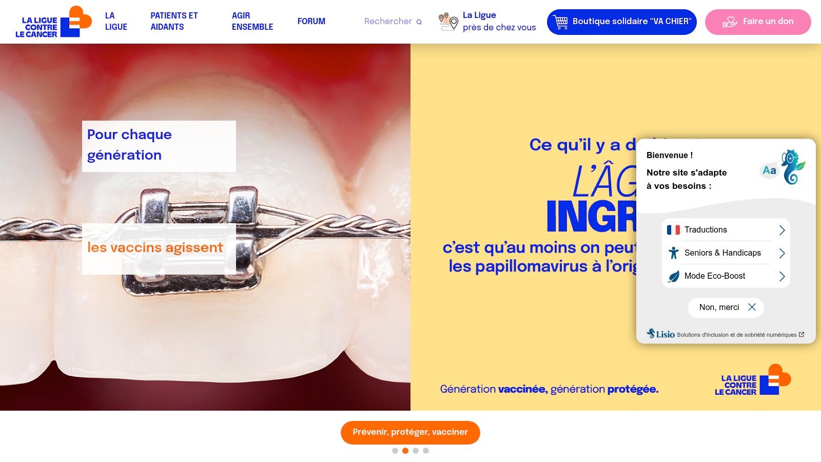 Ligue contre le cancer (réseau national + comités départementaux)