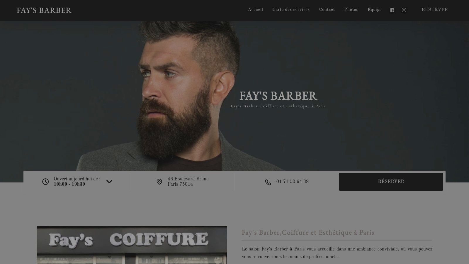 Fay's Barber / Fay's Coiffure (Porte de Vanves/Brune)