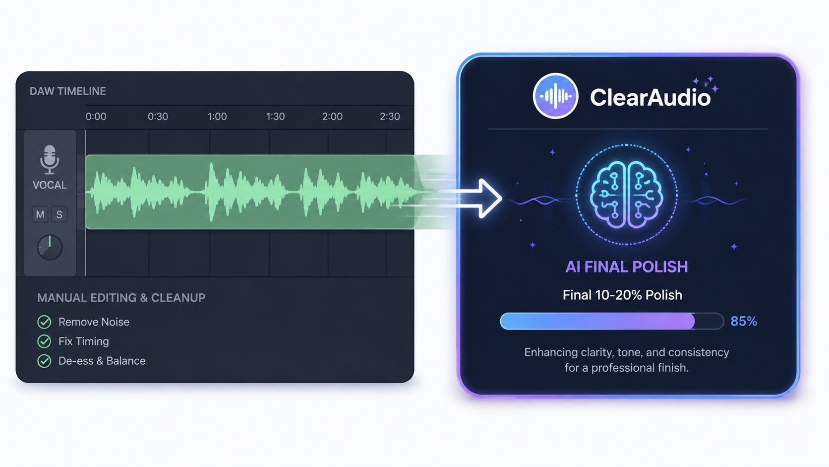 Screenshot from https://example.com/clearaudio-quality-mode-screenshot.png
