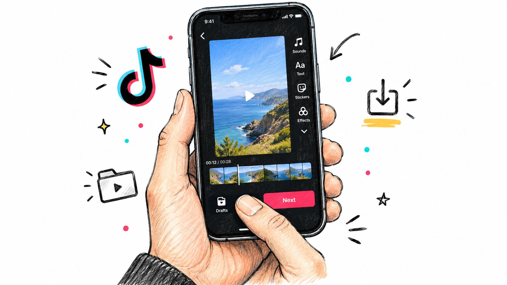 Screenshot from https://example.com/screens/tiktok-draft-toggle.png