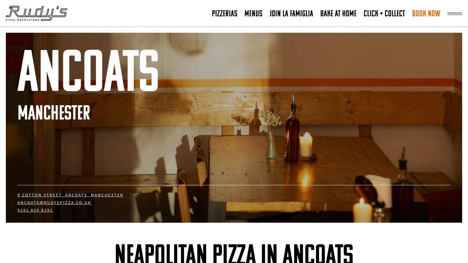 Rudy's Pizza Napoletana (Ancoats; multiple city-centre sites)
