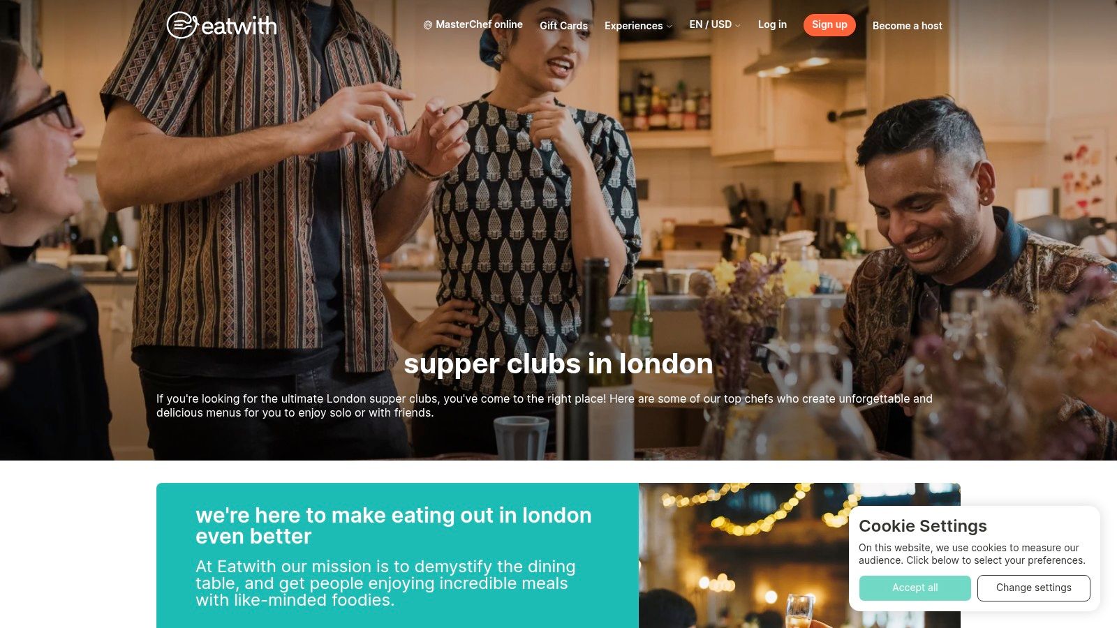 Eatwith UK supper clubs and hidden dining