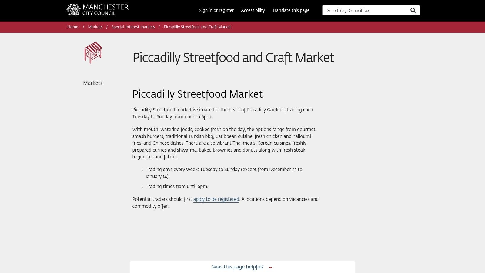 Piccadilly Street Food Market