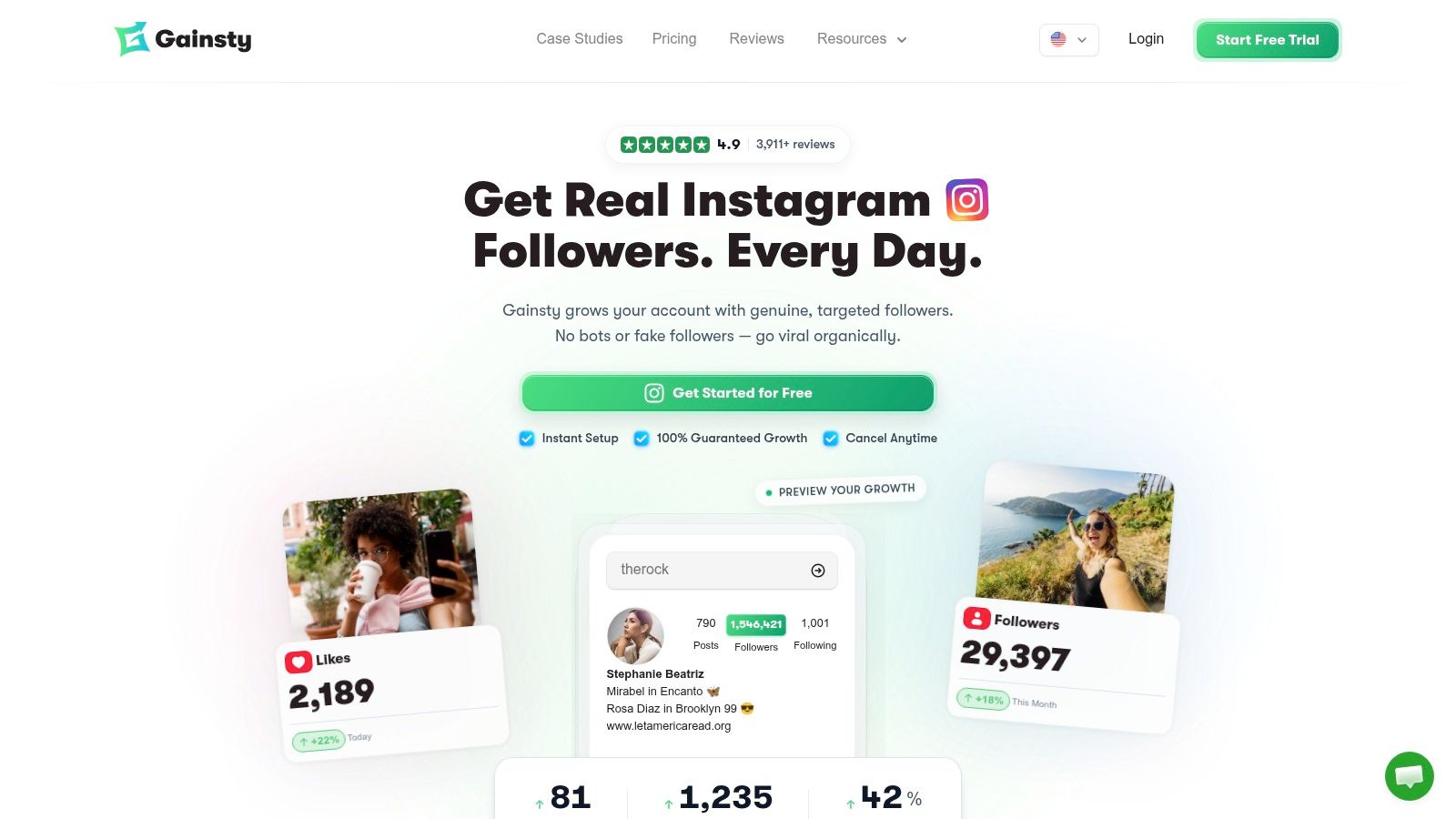 Screenshot from https://www.gainsty.com