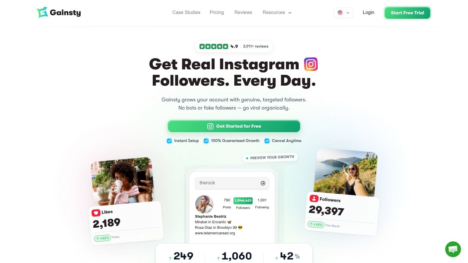 Screenshot from https://www.gainsty.com
