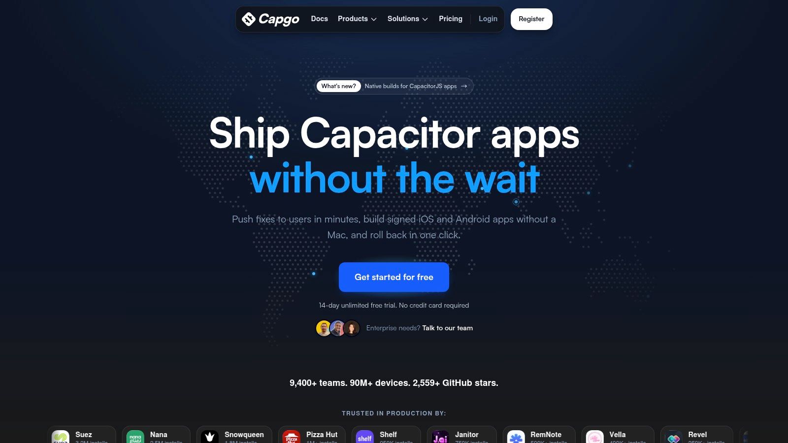Screenshot from https://capgo.app