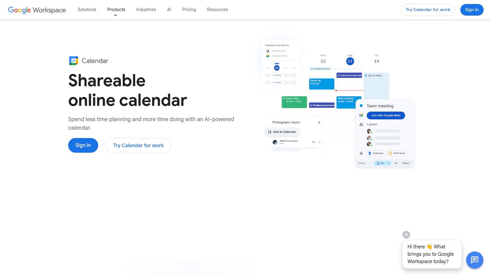 Google Calendar (Google Workspace)
