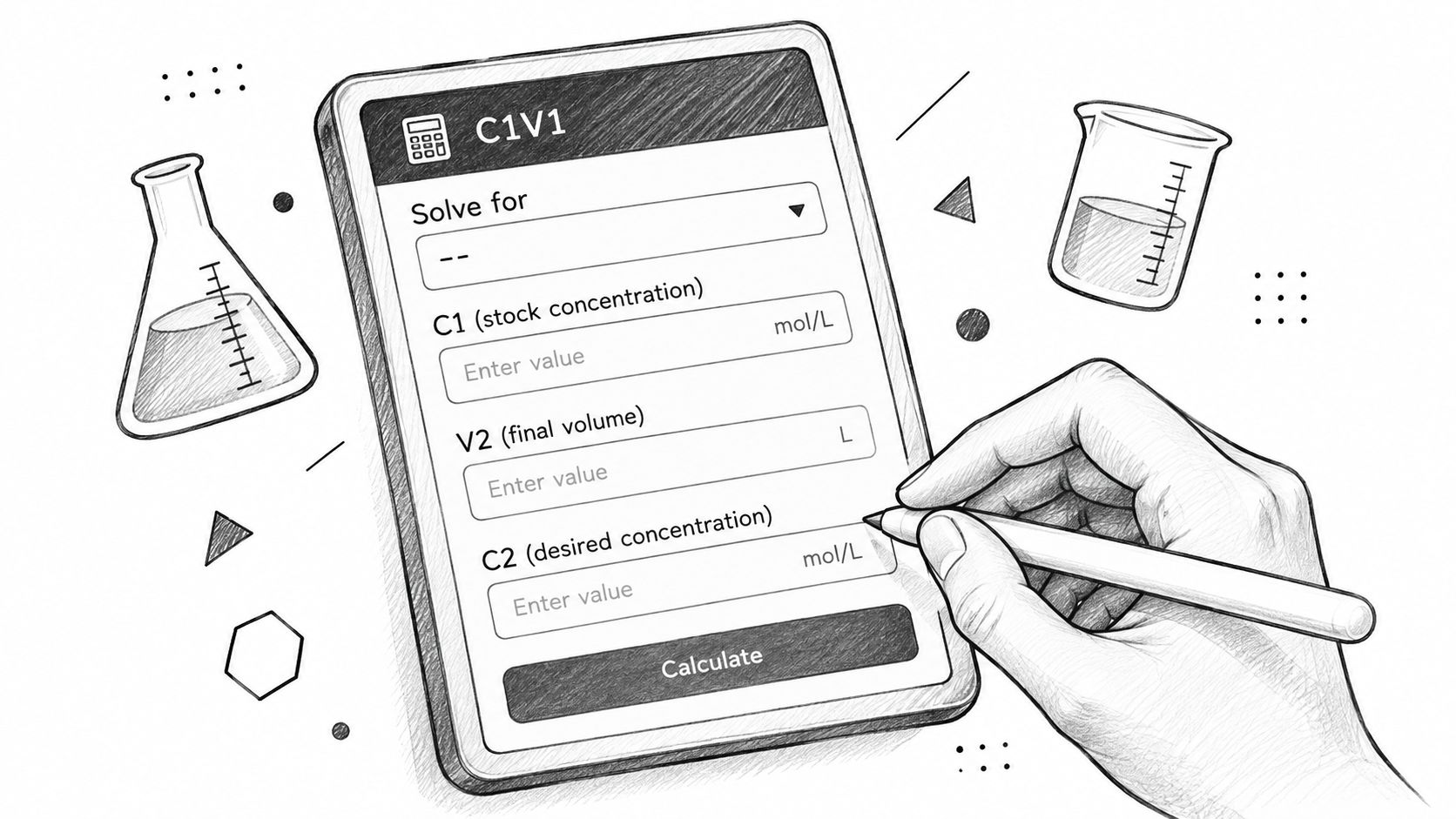 Screenshot from https://example.com/c1v1-calculator-input.png