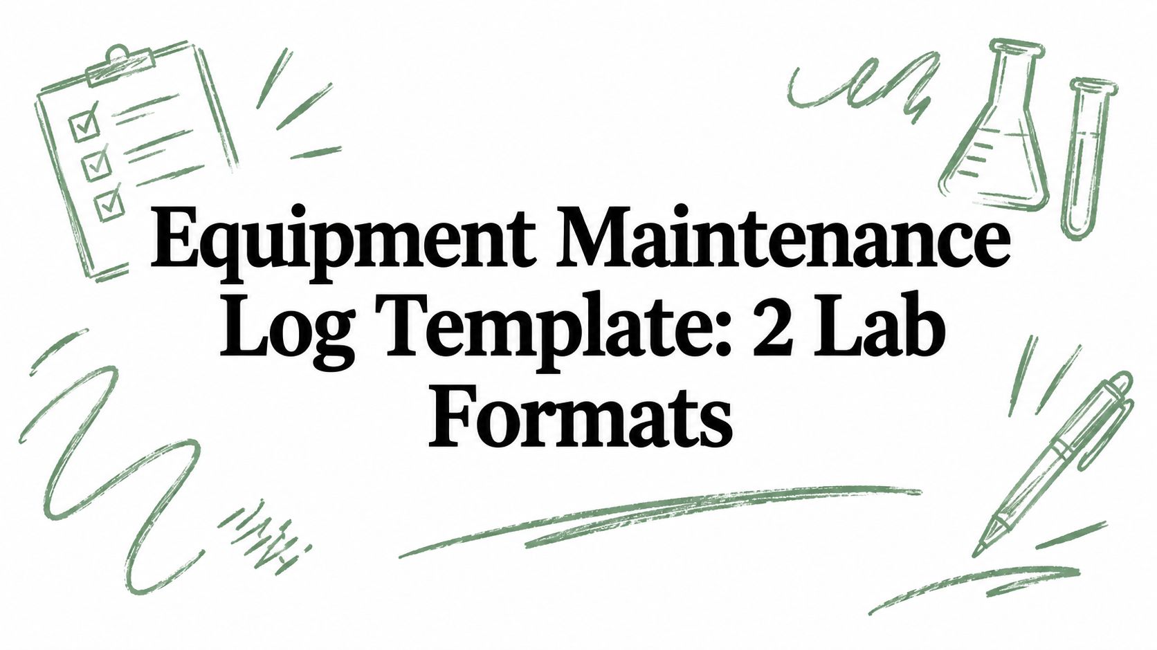 Equipment Maintenance Log Template: 2 Lab Formats
