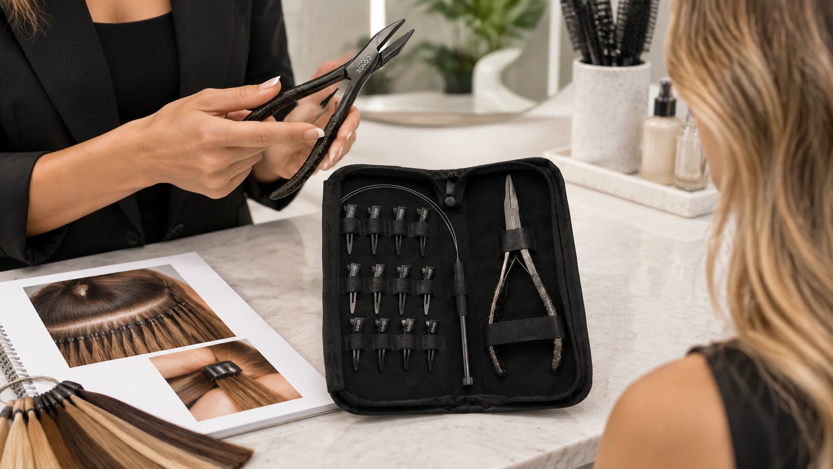 Conde Hair Plier Loop Clip Microlink Mini Kit