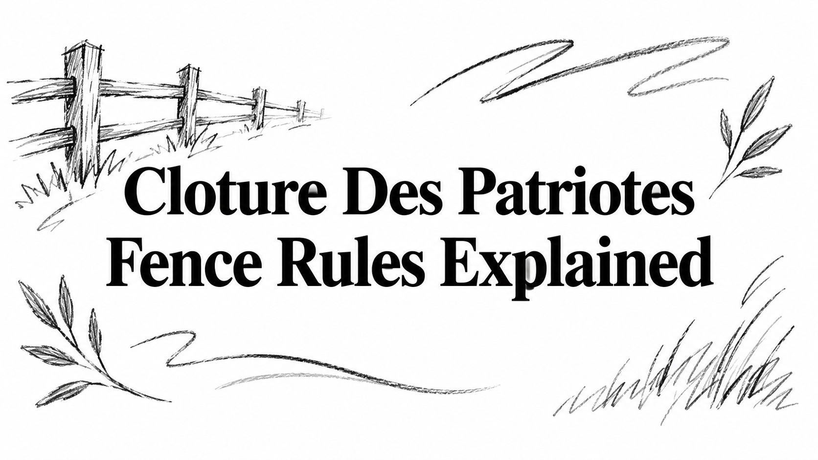 Cloture Des Patriotes Fence Rules Explained