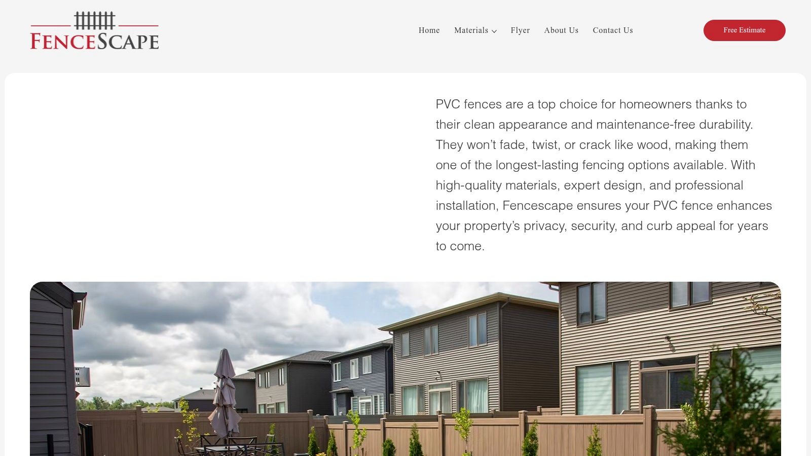 PVC Fences from FenceScape Ottawa and Gatineau