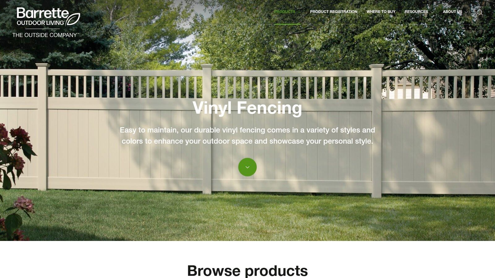 Barrette Outdoor Living Canada vinyl fencing