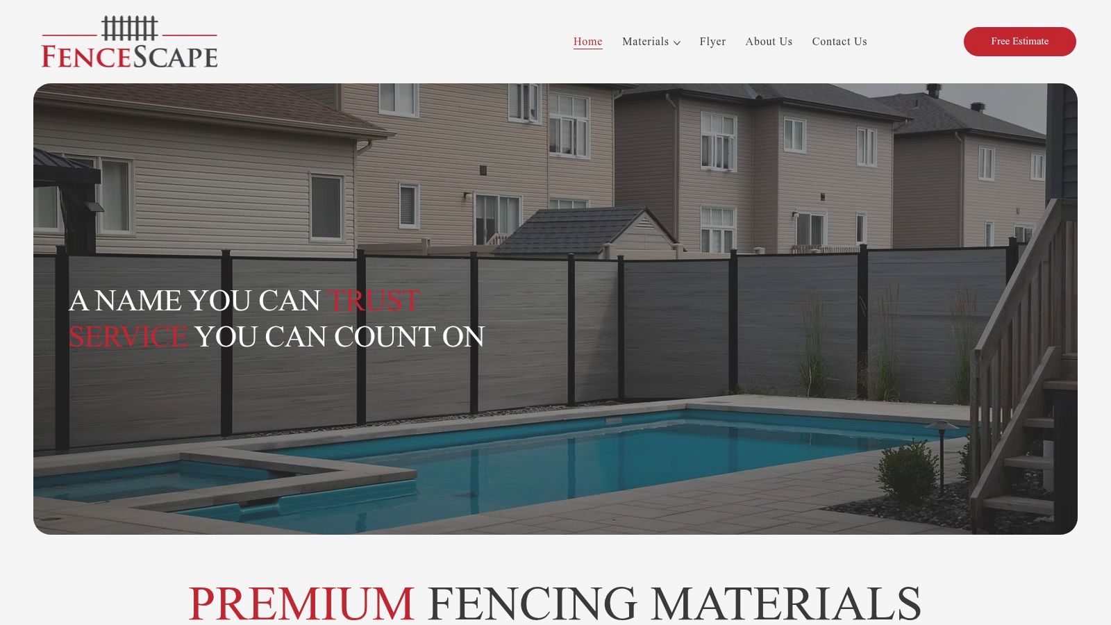 Screenshot from https://www.fencescape.ca