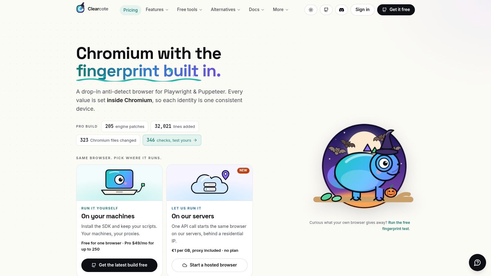 Screenshot from https://clearcotelabs.com