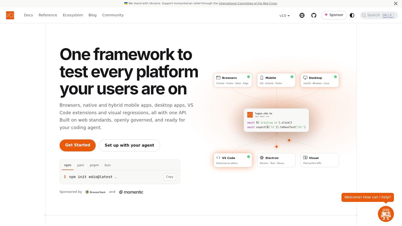 WebdriverIO