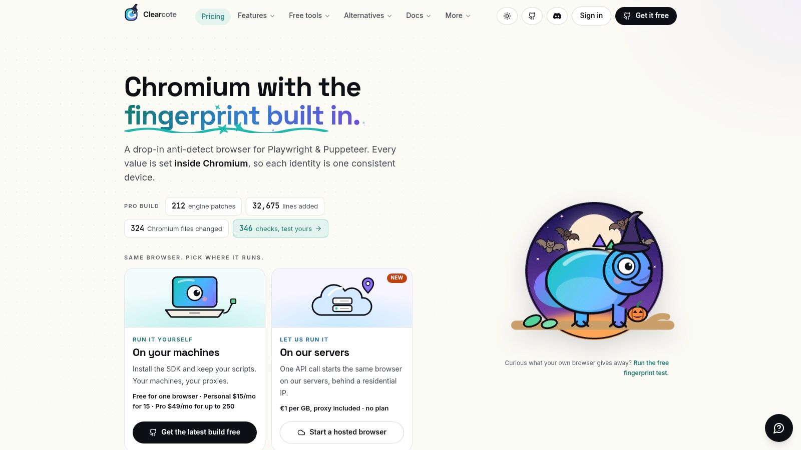 Screenshot from https://clearcotelabs.com